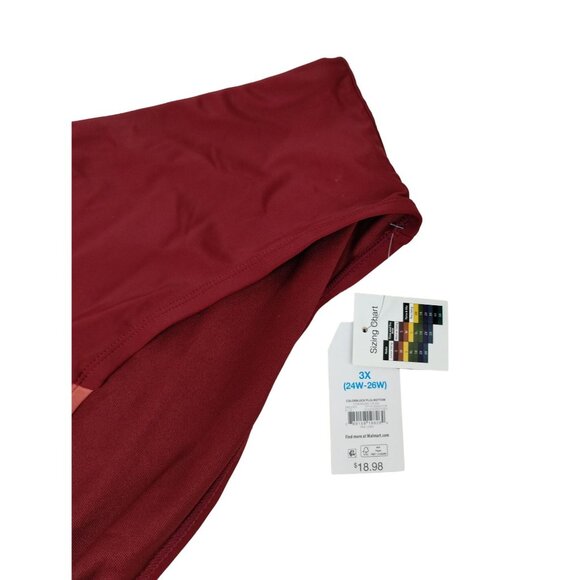 Time and Tru Womens 3XL Strawberry Cream Color Block Mid Rise Bikini Bottoms - Picture 3 of 6